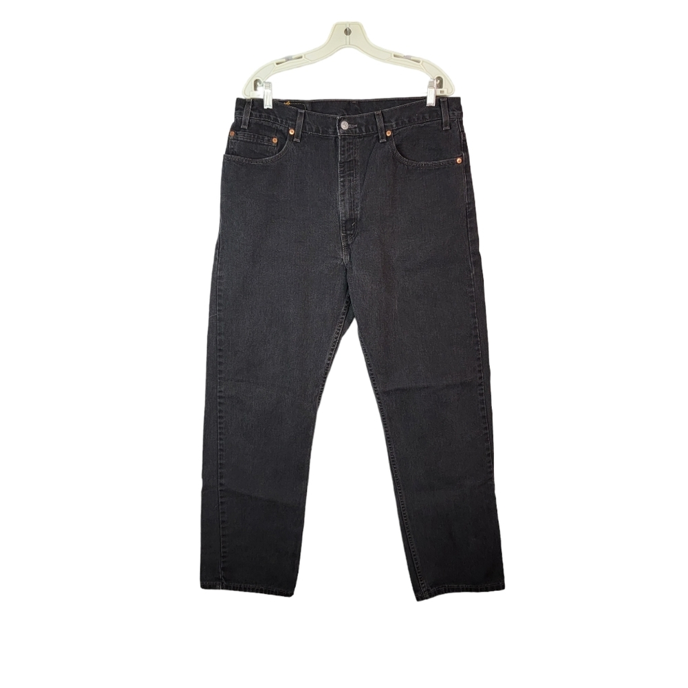 Levi's 505 Vintage Y2K Made in USA Denim Dark Wash Black Jeans Men's 38x32 - Picture 1 of 14